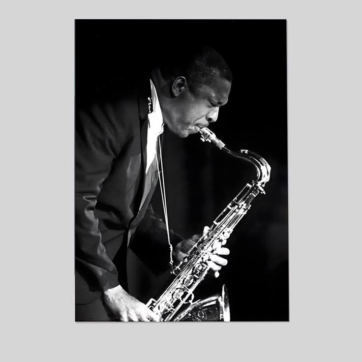 John Coltrane Poster Jazz Canvas Art Painting Wall Art Picture Decor Size 24''x36''