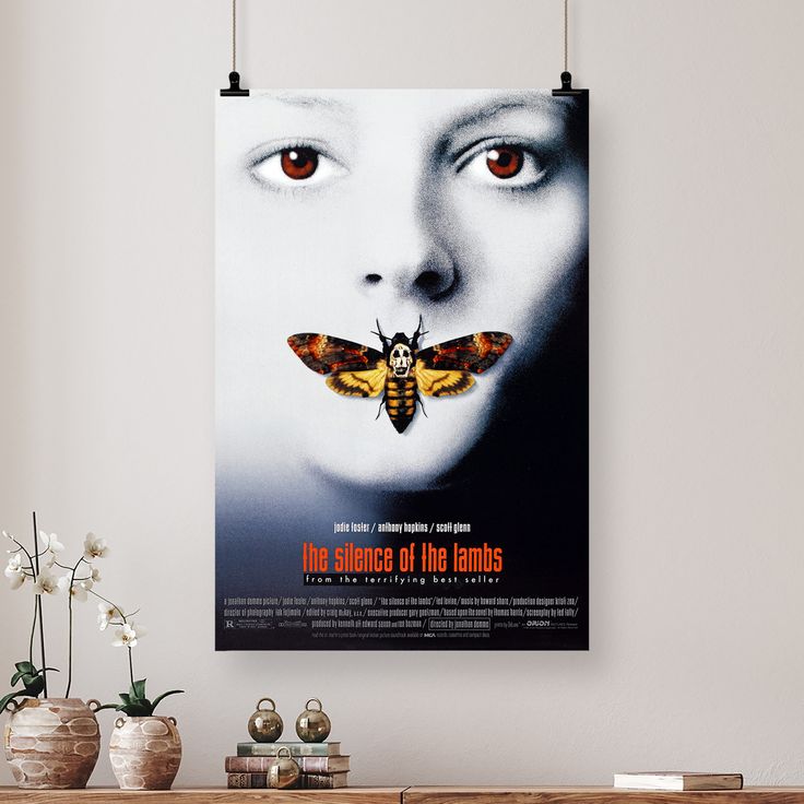 THE SILENCE OF THE LAMBS Movie Poster RARE Hannibal Lecter Anthony Hopkins Size 24''x36''