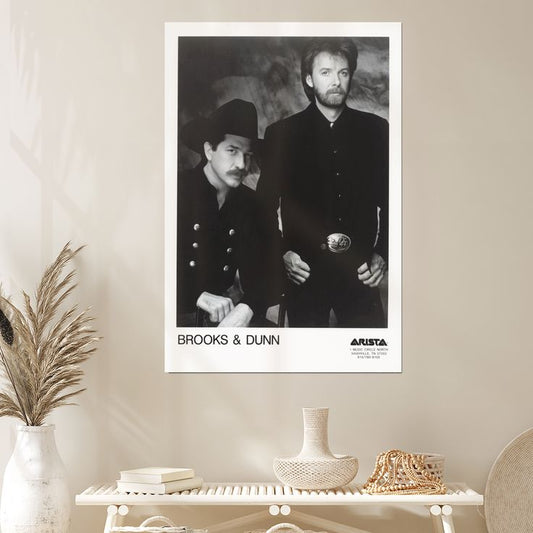 Brooks & Dunn Original Promo Photo Country Music 91 Size 24''x36''