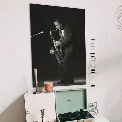 Music Poster- John Coltrane Poster - Jazz Art Vintage Style - Size 24x36