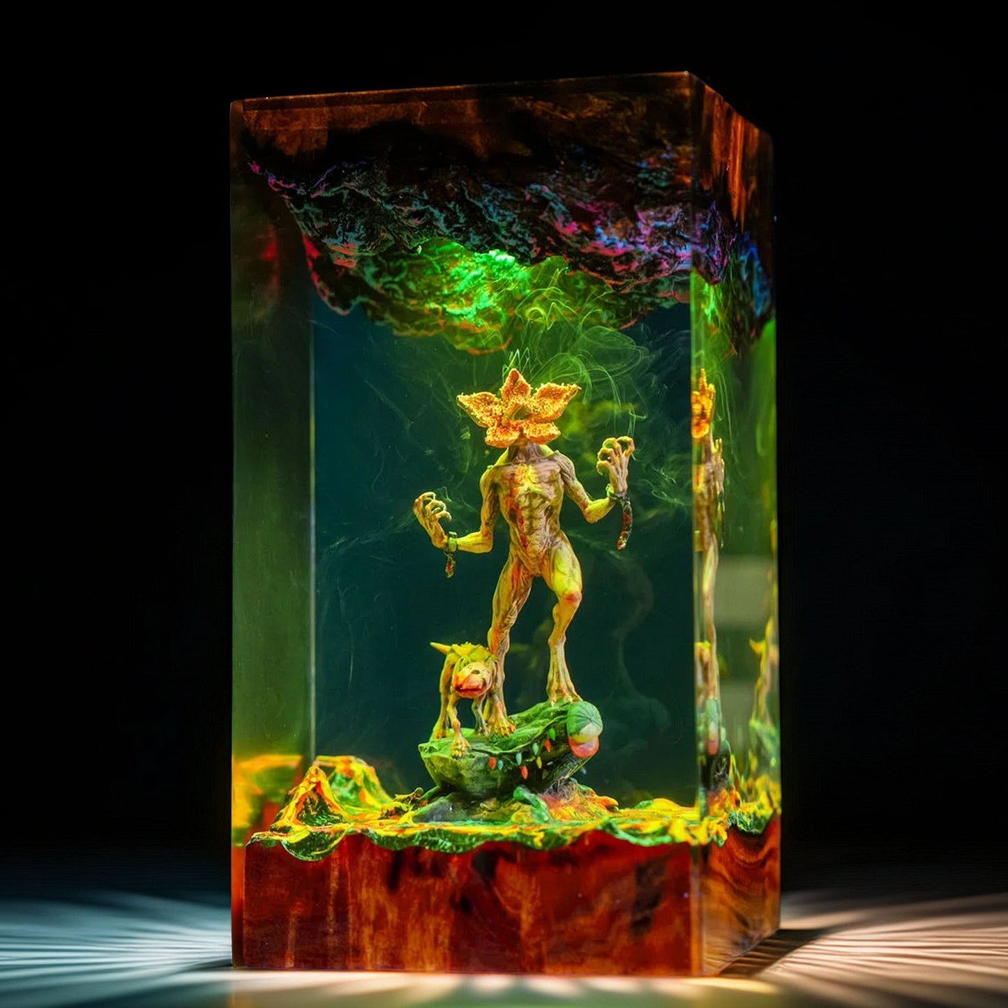 Flower Faced Beast Resin Lamp