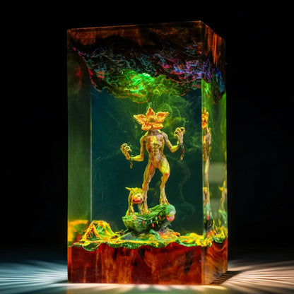 Flower Faced Beast Resin Lamp