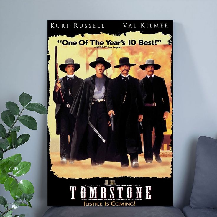 Moivie Poster Tombstone - Movie Poster (Regular Style - Black Version) Size 24''x36''