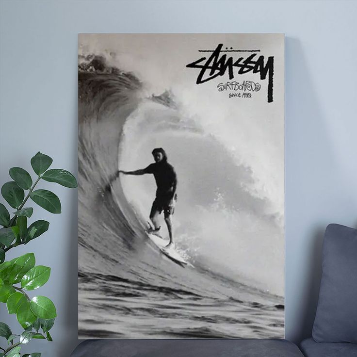 Surfing Poster – Vintage Surf Wall Art Poster Full Size 24''x36''