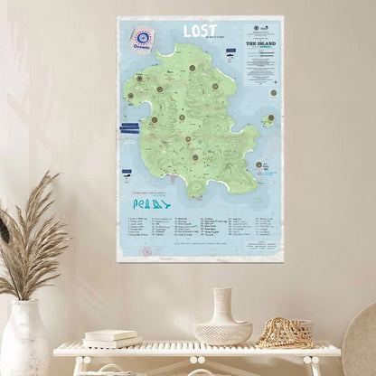 Lucky Shop Lost Island Map Poster Full Size 24''x36''