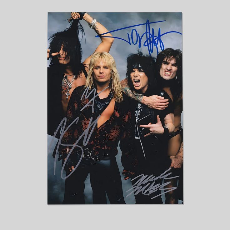 Music Poster - Motley Crue Band Poster Retro Style - Size 24x36