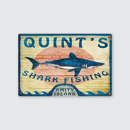 Quint Shaek Fishing 1975 Retro Style - Size 24''x36''