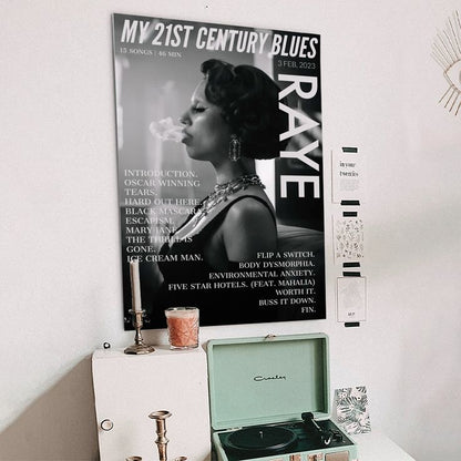 Music Poster - RAYE Poster - Vintage Style - Size 24x36