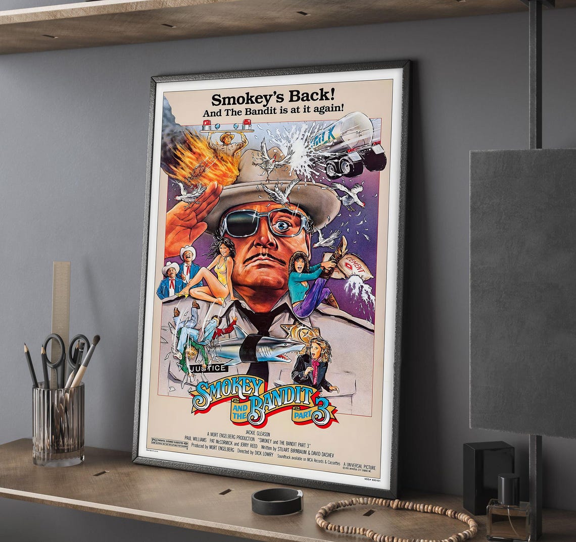 Smokey And The Bandit Iii Movie Poster Unframed Size 24''x36''