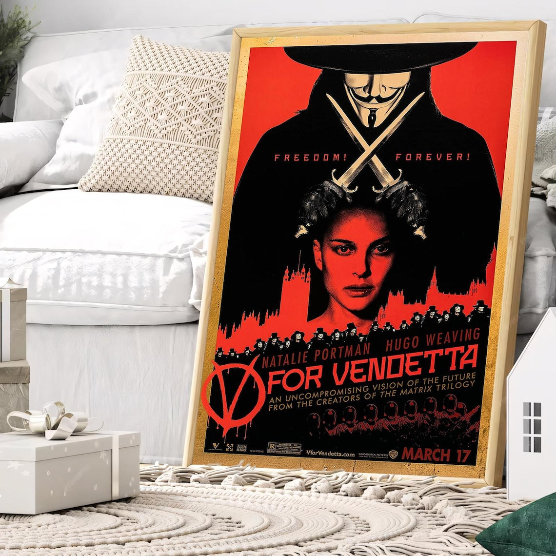 V For Vendetta (2006) Movie Poster V1 Unframed Size 24''x36''