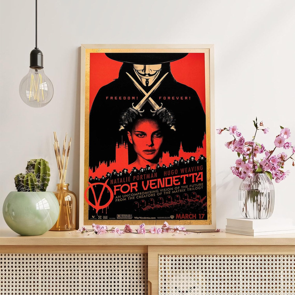 V For Vendetta (2006) Movie Poster V1 Unframed Size 24''x36''