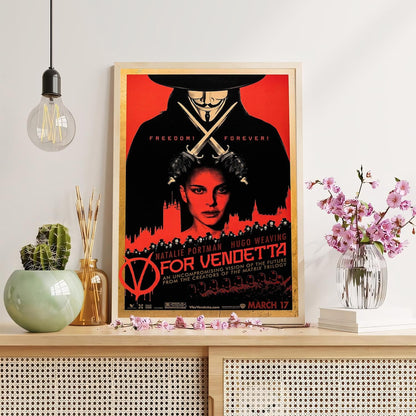 V For Vendetta (2006) Movie Poster V1 Unframed Size 24''x36''