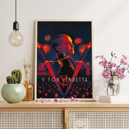 V For Vendetta (2006) Movie Poster V2 Unframed Size 24''x36''