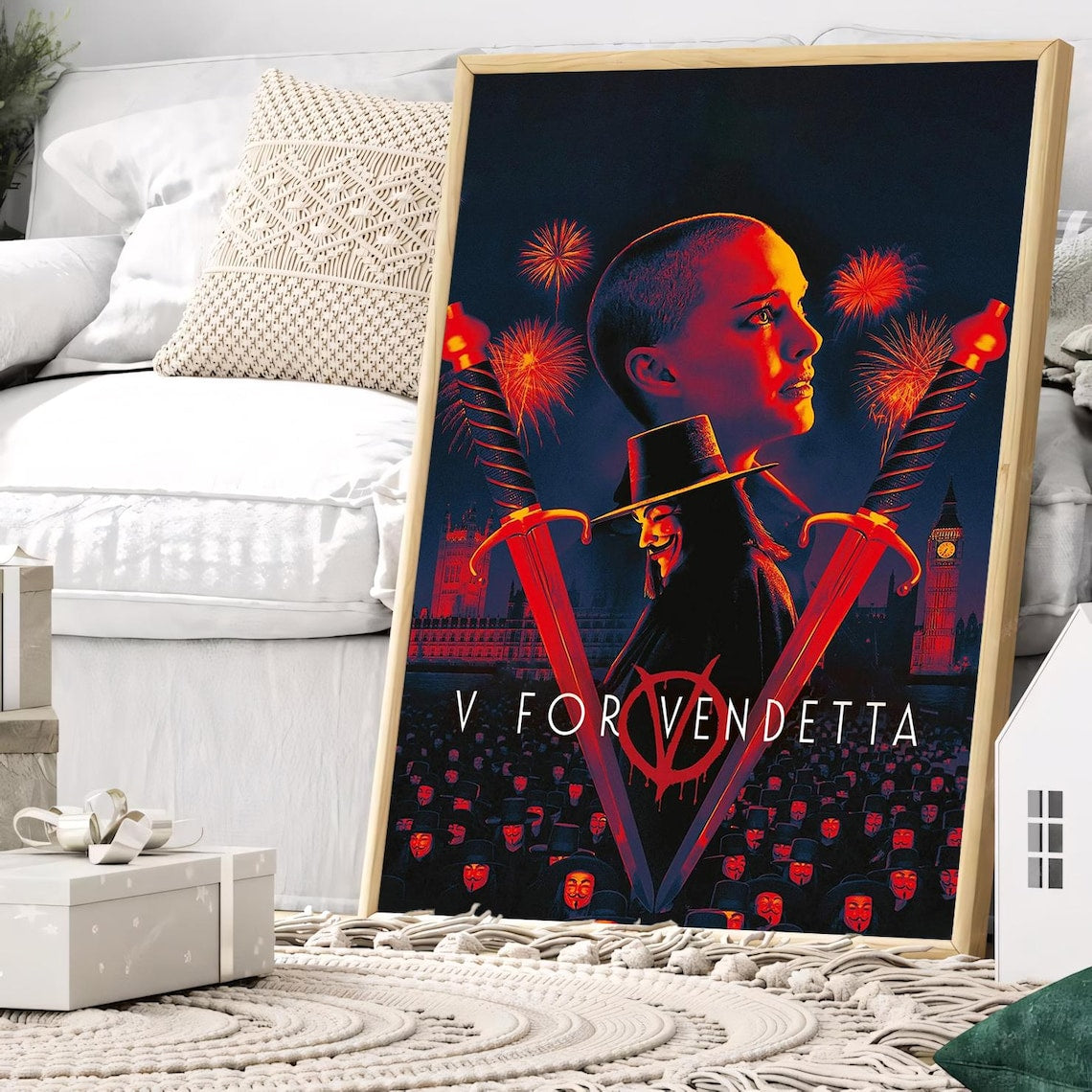 V For Vendetta (2006) Movie Poster V2 Unframed Size 24''x36''