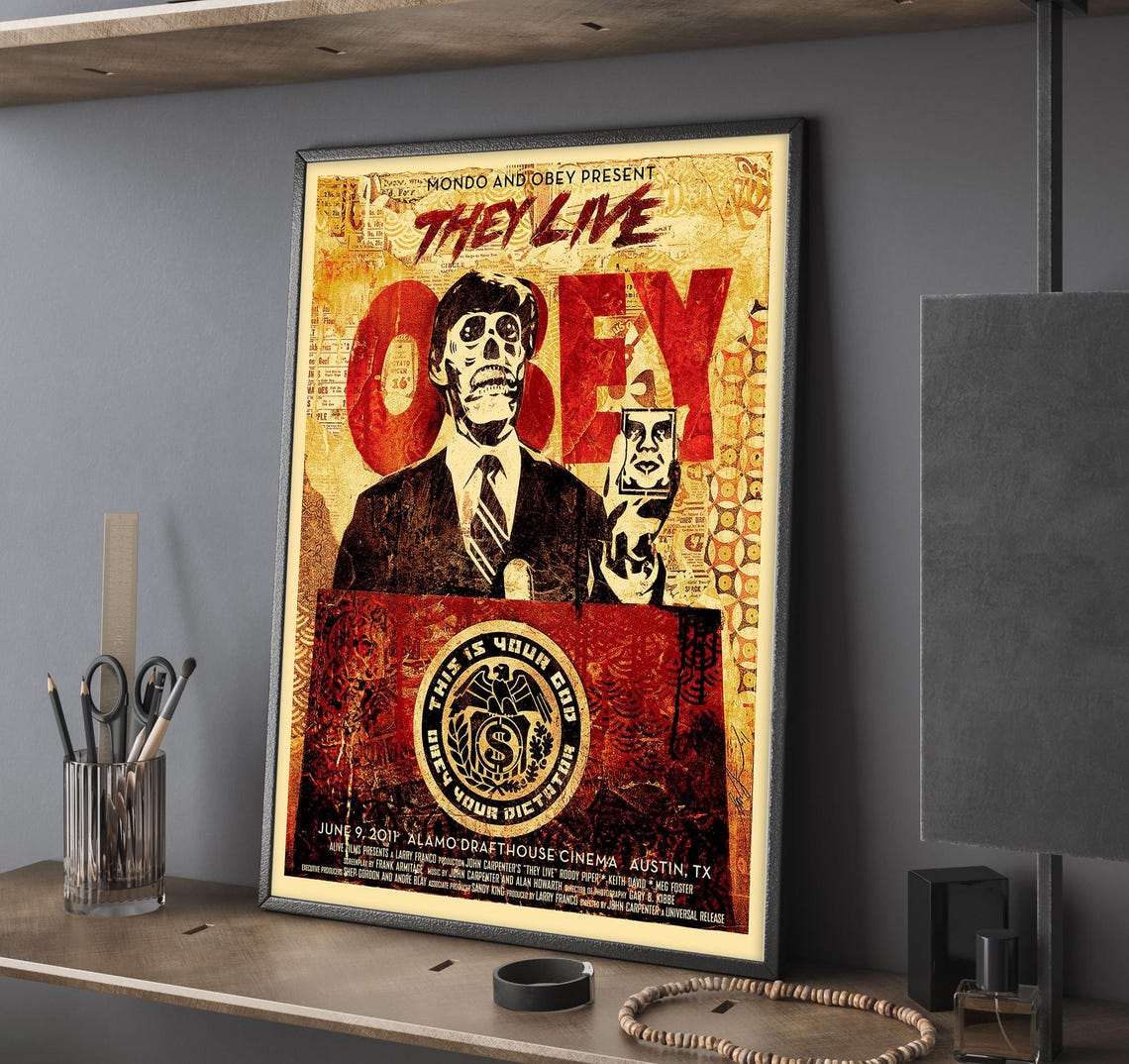 They Live Movie Poster Unframed Size 24''x36''