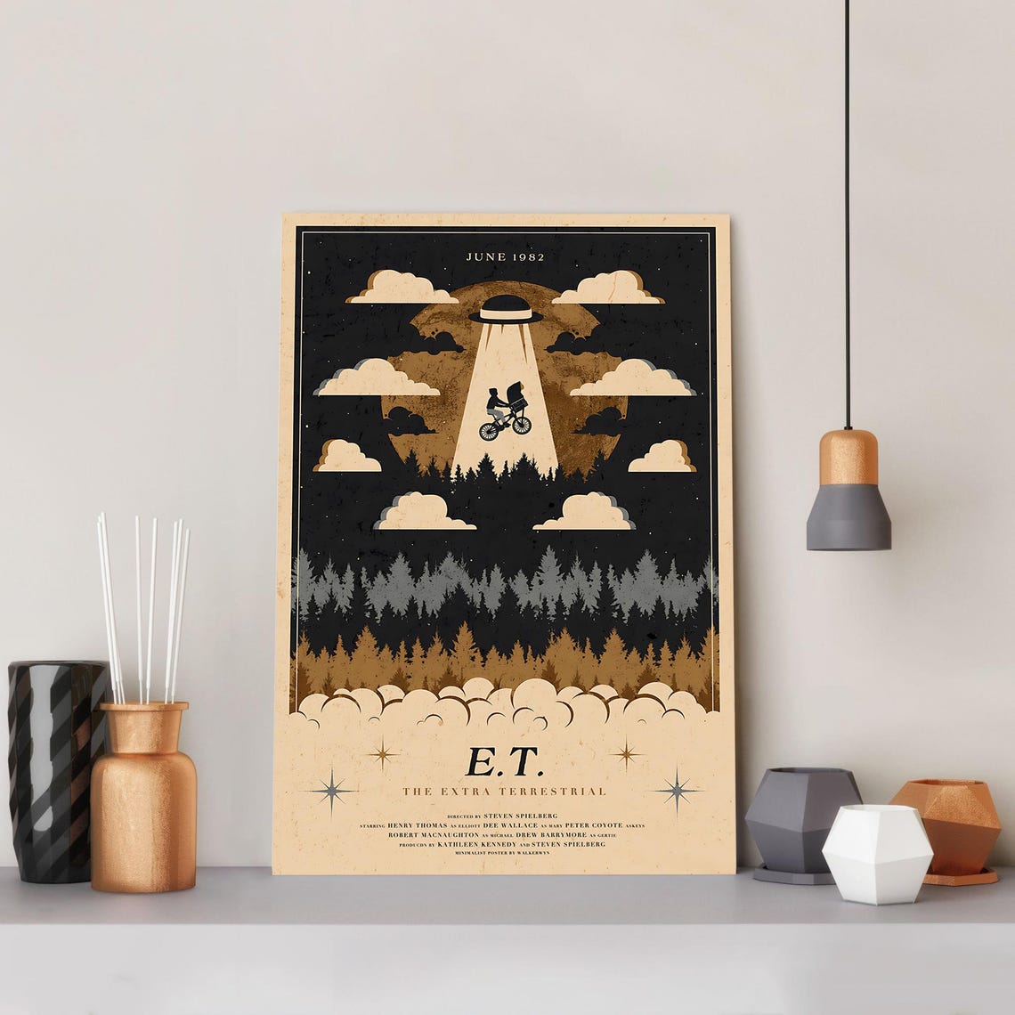 E.T. The Extra-Terrestrial Movie Poster Unframed V1 Size 24''x36''