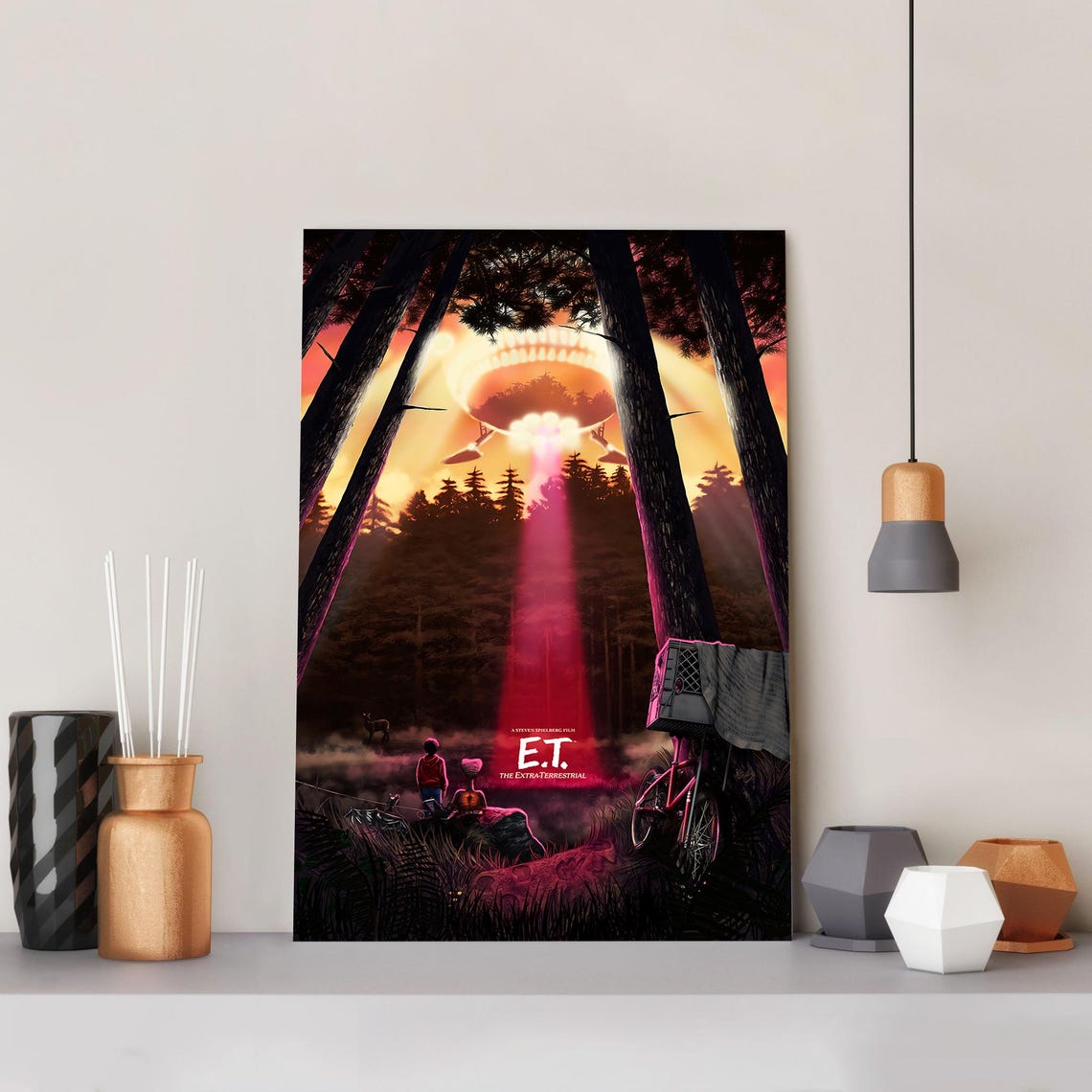 E.T. The Extra-Terrestrial Movie Poster Unframed V2 Size 24''x36''