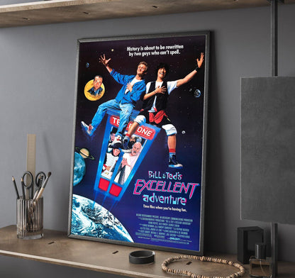 Bill & Ted'S Excellent Adventure Movie Poster Unframed Size 24''x36''