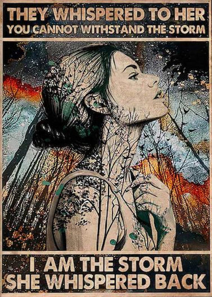 I Am The Storm Quotes Poster Unframed Size 24''x36''