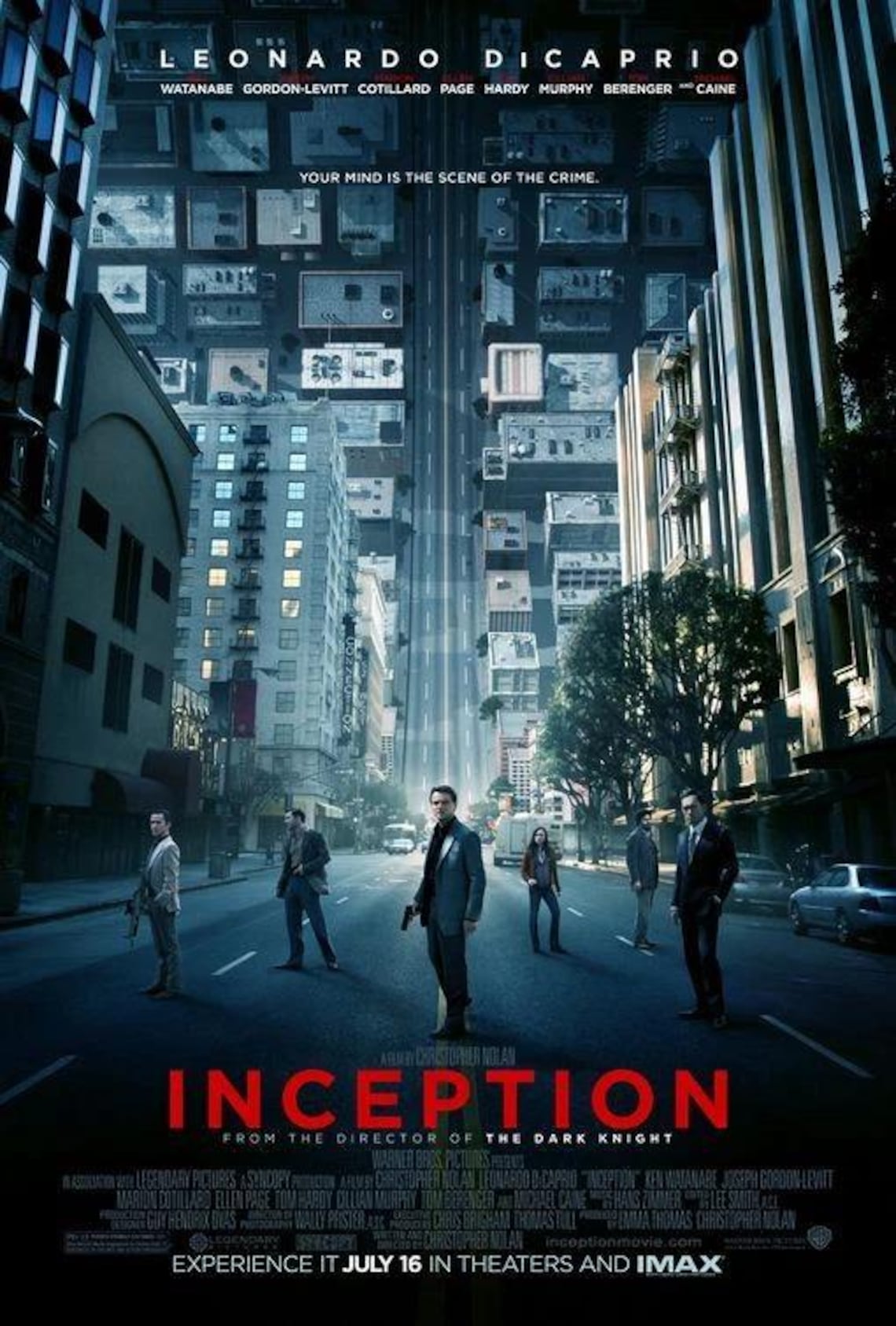 Inception 2010 Movie Poster Unframed Size 24''x36''