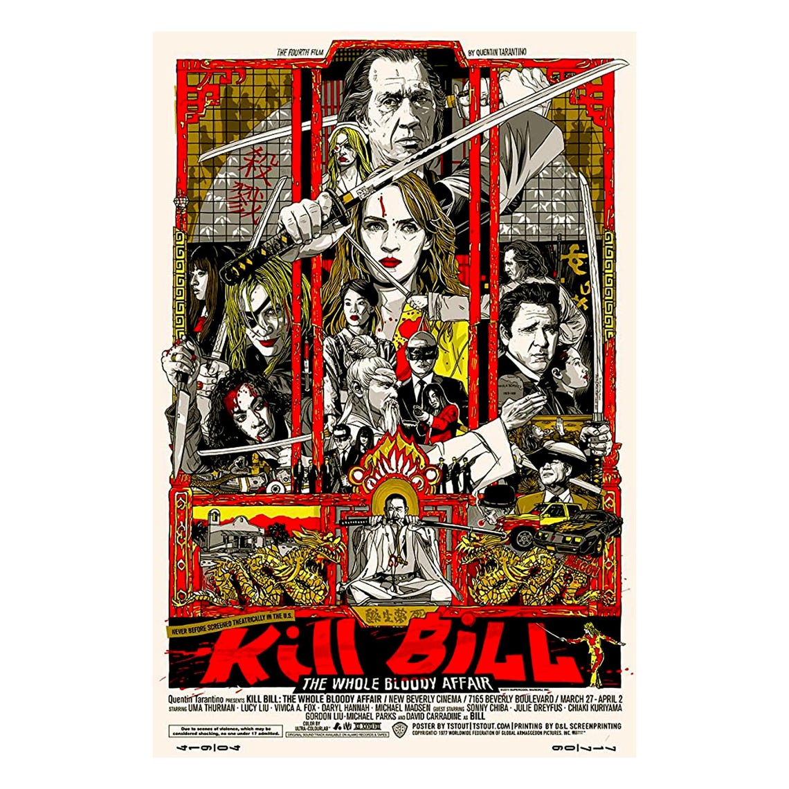 Kill Bill Movie Poster V1 Unframed Size 24''x36''