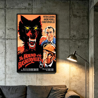 Vintage Sherlock Holmes The Hound Of The Baskervilles Movie Poster V2 Unframed Size 24''x36''