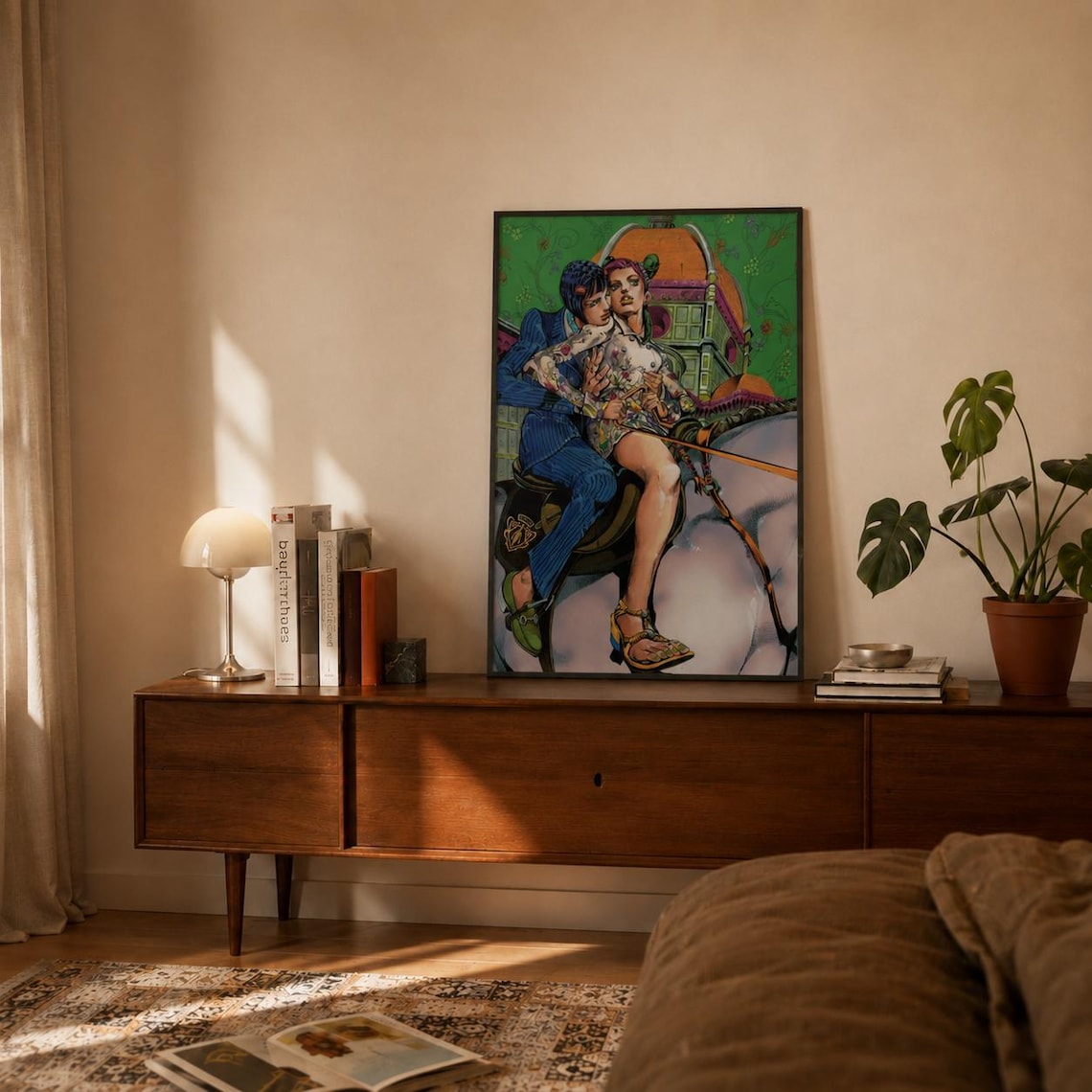 Jojo'S Bizarre Adventure Jolyne & Bucciarati Poster Unframed Size 24''x36''