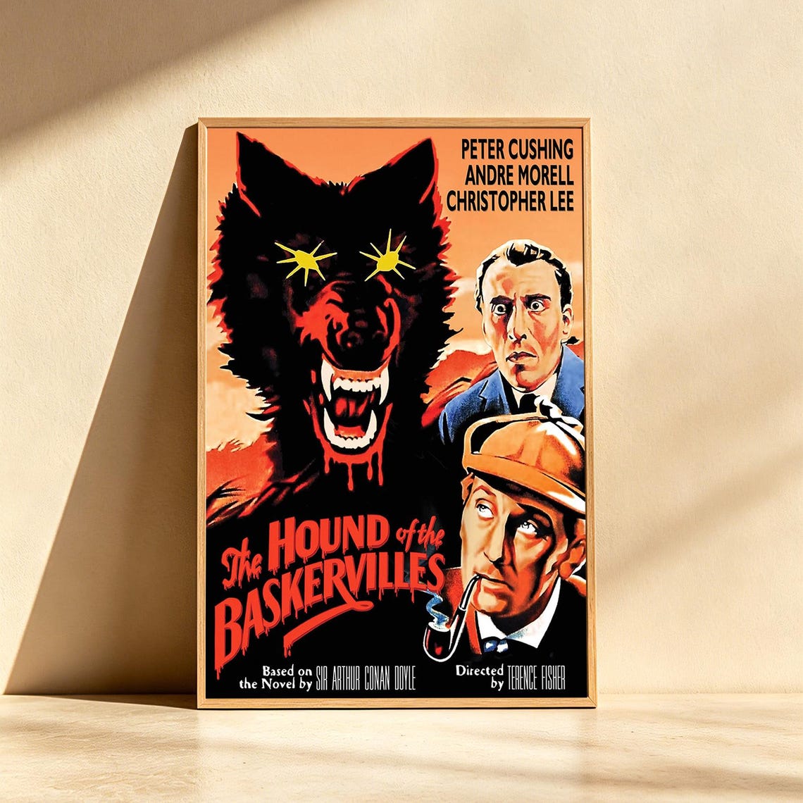 Vintage Sherlock Holmes The Hound Of The Baskervilles Movie Poster V2 Unframed Size 24''x36''