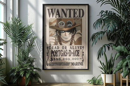 One Piece Wanted Anime Manga Poster Unframed Size 24''x36''
