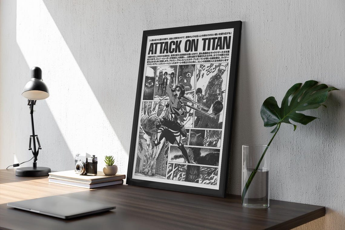 Attack On Titan Manga Anime Manga Poster Unframed V2 Size 24''x36''