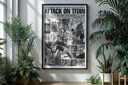 Attack On Titan Manga Anime Manga Poster Unframed V2 Size 24''x36''