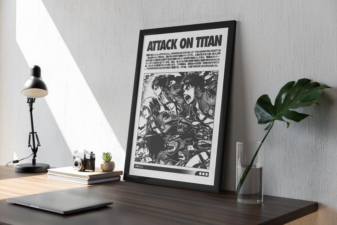 Attack On Titan Manga Anime Manga Poster Unframed V1 Size 24''x36''