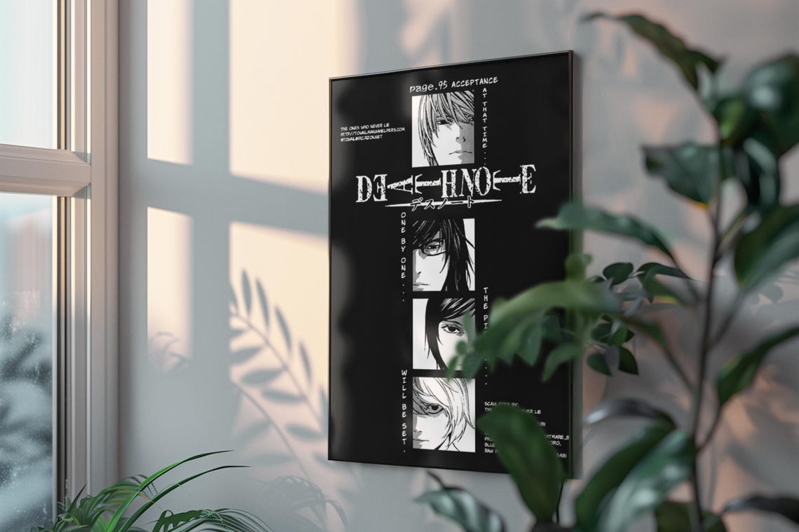 Death Note Manga Anime Manga Poster Unframed Size 24''x36''