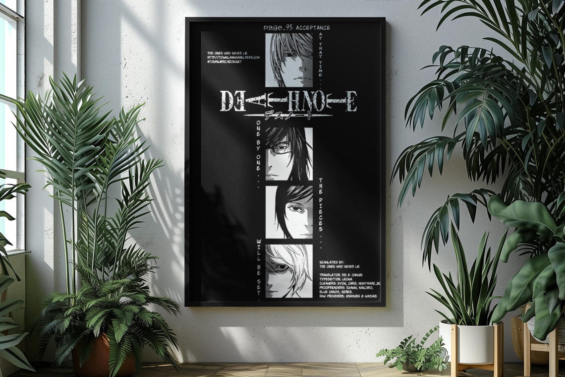 Death Note Manga Anime Manga Poster Unframed Size 24''x36''
