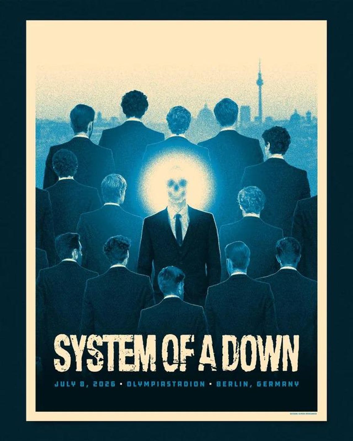 System Of A Down Berlin 2026 Concert Poster Unframed Size 24''x36''