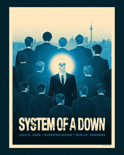 System Of A Down Berlin 2026 Concert Poster Unframed Size 24''x36''