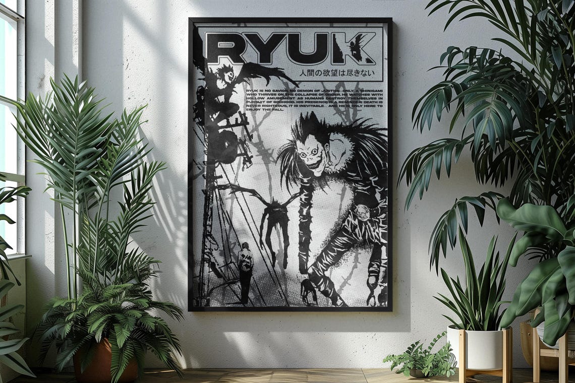 Ryuk Death Note Anime Manga Poster Unframed Size 24''x36''