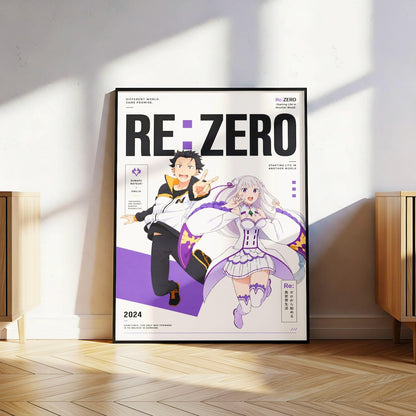 Re Zero Emilia Poster V4 Unframed Size 24''x36''