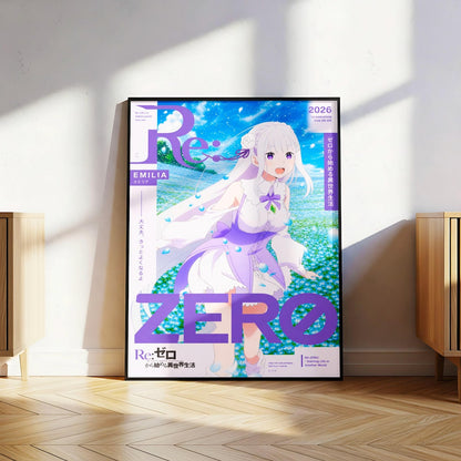 Emilia X Re Zero Poster Unframed Size 24''x36''