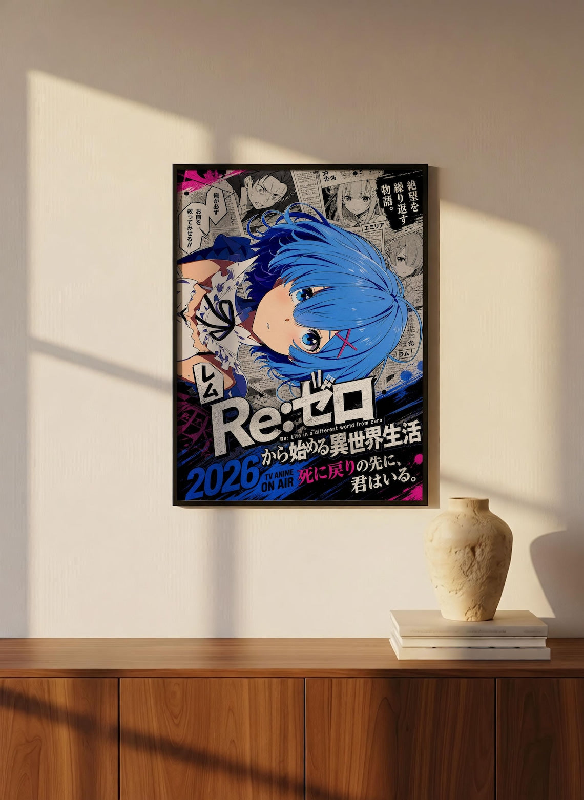 Re Zero Art Rem Starting Life Poster V1 Unframed Size 24''x36''