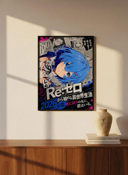 Re Zero Art Rem Starting Life Poster V1 Unframed Size 24''x36''