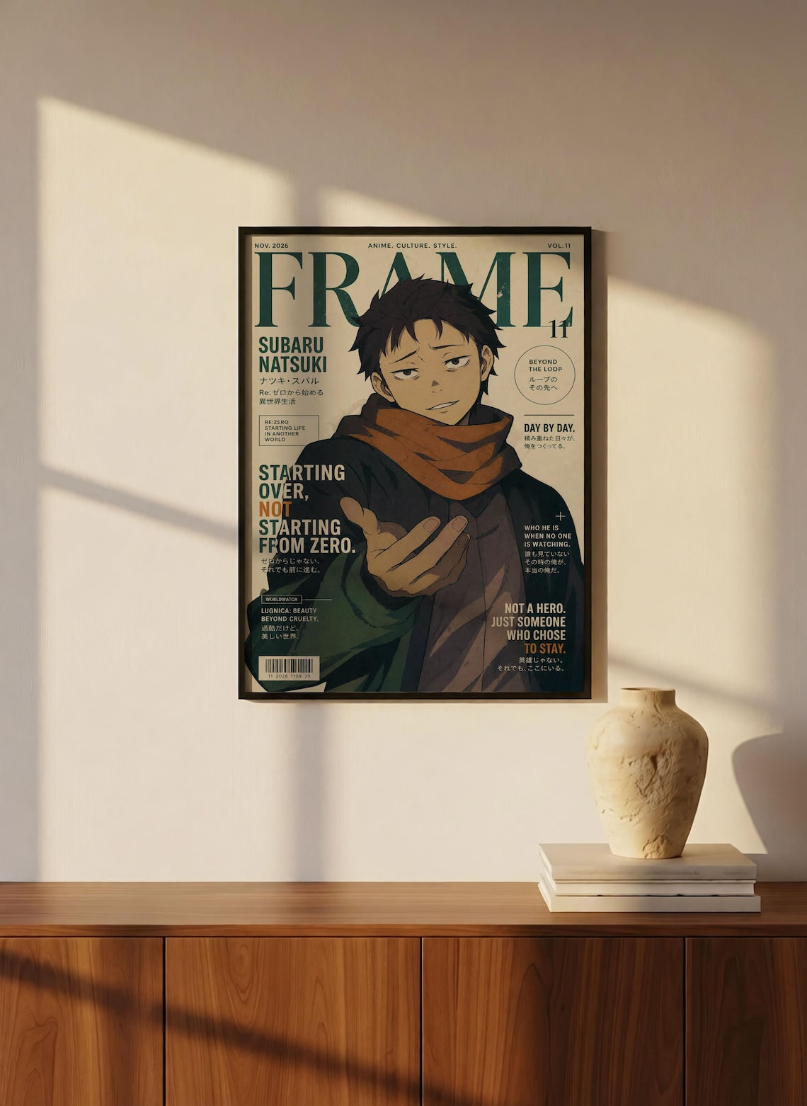 Re Zero Art Subaru Starting Life Poster V1 Unframed Size 24''x36''
