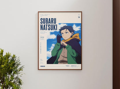 Subaru X Re Zero Anime Poster Unframed Size 24''x36''