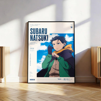 Subaru X Re Zero Anime Poster Unframed Size 24''x36''