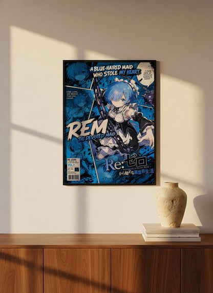 Re Zero Rem Starting Life Poster Unframed Size 24''x36''