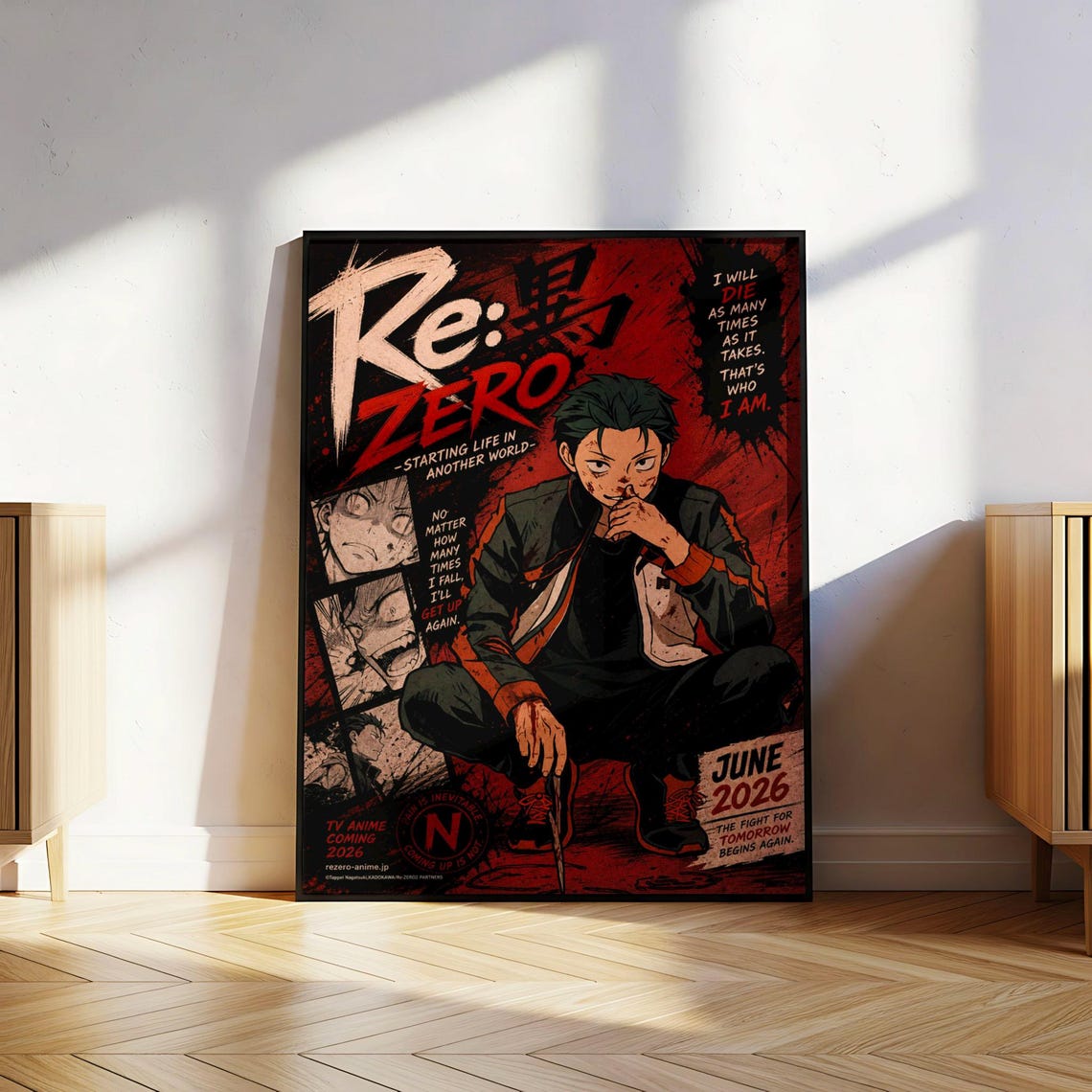 Re Zero Subaru Poster V3 Unframed Size 24''x36''
