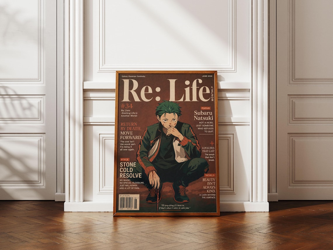 Re Zero Art Subaru Starting Life Poster V3 Unframed Size 24''x36''