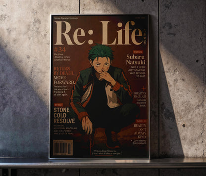 Re Zero Art Subaru Starting Life Poster V3 Unframed Size 24''x36''