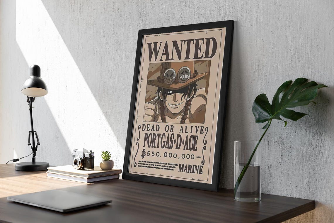 One Piece Wanted Anime Manga Poster Unframed Size 24''x36''