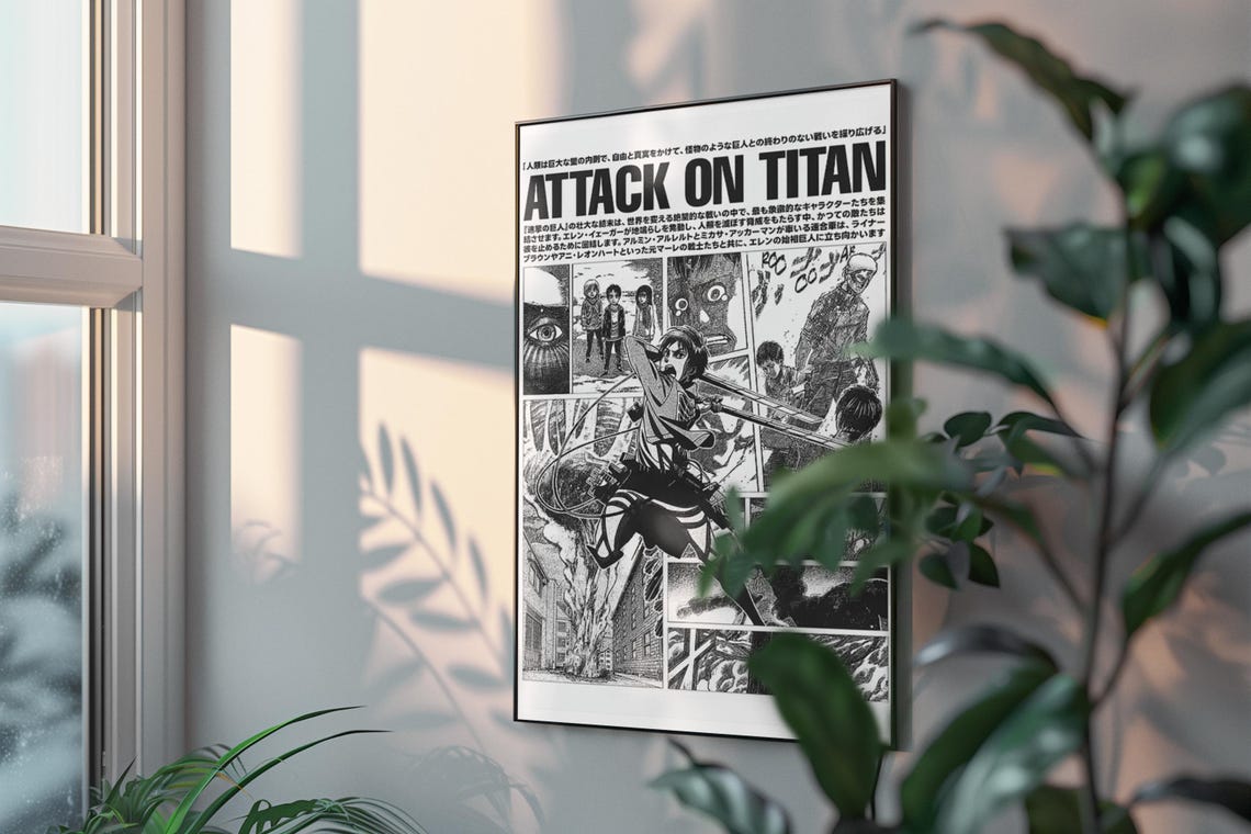 Attack On Titan Manga Anime Manga Poster Unframed V2 Size 24''x36''